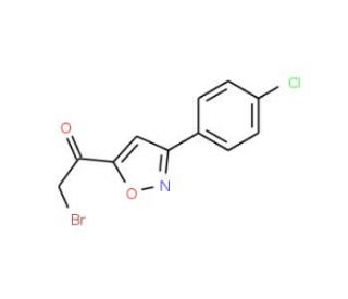 2-Bromo-1-[3-(4-chlorophenyl)isoxazol-5-yl]ethan-1-one (CAS 258506-49-9) - chemical structure image