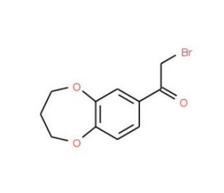 2-Bromo-1-(3,4-dihydro-2H-1,5-benzodioxepin-7-yl)ethan-1-one (CAS 35970-34-4) - chemical structure image