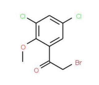 2-Bromo-1-(3,5-dichloro-2-methoxyphenyl)ethanone (CAS 683274-78-4) - chemical structure image