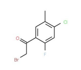 2-Bromo-1-(4-chloro-2-fluoro-5-methylphenyl)-1-ethanone (CAS 338982-26-6) - chemical structure image