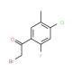 2-Bromo-1-(4-chloro-2-fluoro-5-methylphenyl)-1-ethanone (CAS 338982-26-6) - chemical structure image