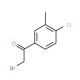 2-Bromo-1-(4-chloro-3-methylphenyl)ethanone (CAS 205178-80-9) - chemical structure image