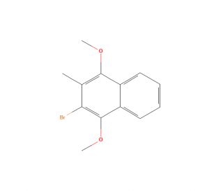 2-Bromo-1,4-dimethoxy-3-methyl-naphthalene (CAS 53772-33-1) - chemical structure image
