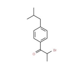 2-Bromo-1-(4-isobutylphenyl)propan-1-one (CAS 80336-64-7) - chemical structure image