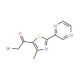 2-Bromo-1-[4-methyl-2-(2-pyrazinyl)-1,3-thiazol-5-yl]-1-ethanone (CAS 423768-43-8) - chemical structure image