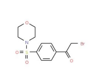 2-bromo-1-[4-(morpholin-4-ylsulfonyl)phenyl]ethanone (CAS 58760-59-1) - chemical structure image