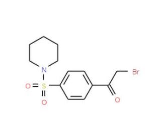 2-bromo-1-[4-(piperidin-1-ylsulfonyl)phenyl]ethanone (CAS 58722-39-7) - chemical structure image