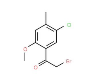 2-Bromo-1-(5-chloro-2-methoxy-4-methyl-phenyl) ethanone - chemical structure image