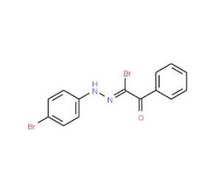 2-Bromo-2-[2-(4-bromophenyl)hydrazono]-1-phenylethanone (CAS 76458-91-8) - chemical structure image