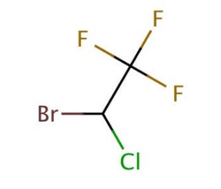 2-Bromo-2-chloro-1,1,1-trifluoroethane (CAS 151-67-7) - chemical structure image