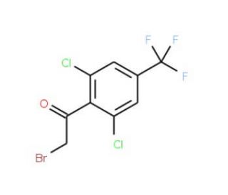 2-Bromo-2&prime;,6&prime;-dichloro-4&prime;-(trifluoromethyl)-acetophenone (CAS 175205-89-7) - chemical structure image