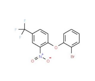 2-Bromo-2&prime;-nitro-4&prime;-(trifluoromethyl)diphenyl ether (CAS 2069-14-9) - chemical structure image