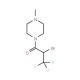 2-bromo-3,3,3-trifluoro-1-(4-methylpiperazin-1-yl)propan-1-one (CAS 1031927-96-4) - chemical structure image