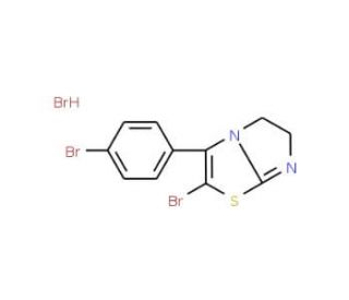 2-Bromo-3-(4-bromophenyl)-5,6-dihydroimidazo-[2,1-b][1,3]thiazole hydrobromide - chemical structure image