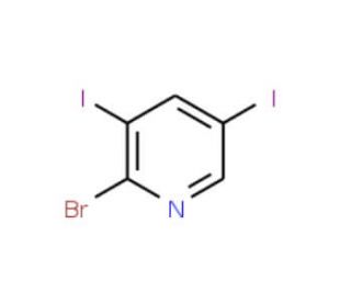 2-Bromo-3,5-diiodopyridine (CAS 885952-14-7) - chemical structure image
