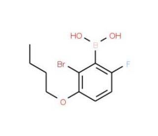 2-Bromo-3-butoxy-6-fluorophenylboronic acid (CAS 1072951-95-1) - chemical structure image