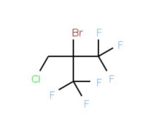 2-Bromo-3-chloro-2-(trifluoromethyl)-1,1,1-trifluoropropane (CAS 883498-84-8) - chemical structure image