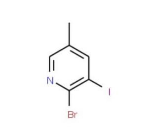 2-Bromo-3-iodo-5-methylpyridine (CAS 65550-82-5) - chemical structure image