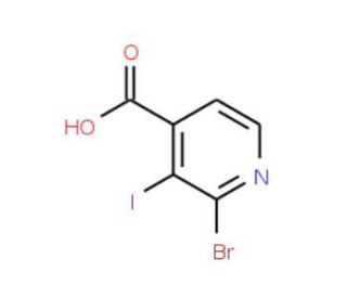 2-Bromo-3-iodo-isonicotinic acid (CAS 848243-29-8) - chemical structure image