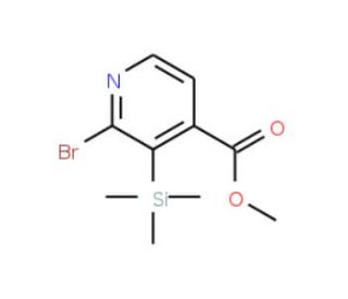 2-Bromo-3-trimethylsilanyl-isonicotinic acidmethyl ester (CAS 848243-28-7) - chemical structure image