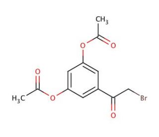 2-Bromo-3&prime;,5&prime;-diacetyloxyacetphenone (CAS 36763-39-0) - chemical structure image