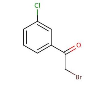 2-Bromo-3&prime;-chloroacetophenone (CAS 41011-01-2) - chemical structure image