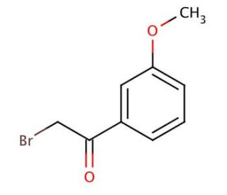 2-Bromo-3&prime;-methoxyacetophenone (CAS 5000-65-7) - chemical structure image