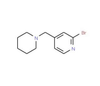 2-Bromo-4-(1-piperidinylmethyl)pyridine (CAS 88046-02-0) - chemical structure image