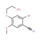 2-Bromo-4-(2-hydroxyethoxy)-5-methoxybenzonitrile (CAS 832674-46-1) - chemical structure image