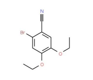 2-Bromo-4,5-diethoxybenzonitrile (CAS 445007-64-7) - chemical structure image