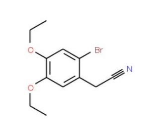 (2-bromo-4,5-diethoxyphenyl)acetonitrile - chemical structure image