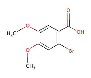 2-Bromo-4,5-dimethoxybenzoic Acid (CAS 6286-46-0) - chemical structure image