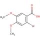 2-Bromo-4,5-dimethoxybenzoic Acid (CAS 6286-46-0) - chemical structure image