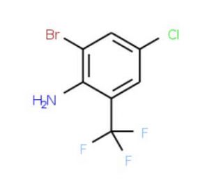 2-Bromo-4-chloro-6-(trifluoromethyl)aniline (CAS 912617-74-4) - chemical structure image