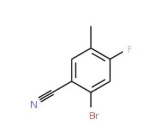 2-Bromo-4-fluoro-5-methylbenzonitrile (CAS 916792-07-9) - chemical structure image