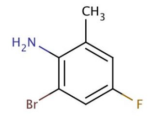 2-Bromo-4-fluoro-6-methylaniline (CAS 202865-77-8) - chemical structure image