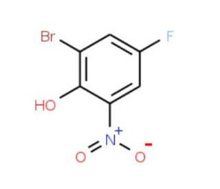 2-Bromo-4-fluoro-6-nitrophenol (CAS 320-75-2) - chemical structure image