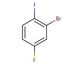 2-Bromo-4-fluoroiodobenzene (CAS 202865-73-4) - chemical structure image