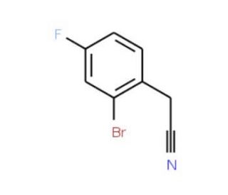 2-Bromo-4-fluorophenylacetonitrile (CAS 61150-58-1) - chemical structure image