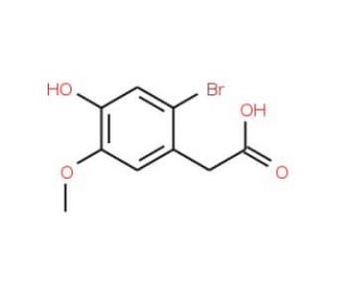 2-Bromo-4-hydroxy-5-methoxyphenylacetic acid - chemical structure image