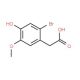 2-Bromo-4-hydroxy-5-methoxyphenylacetic acid - chemical structure image