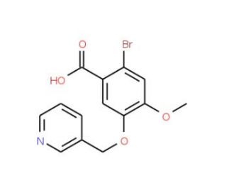2-bromo-4-methoxy-5-(pyridin-3-ylmethoxy)benzoic acid - chemical structure image