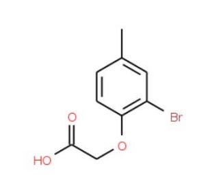 (2-bromo-4-methylphenoxy)acetic acid (CAS 25181-66-2) - chemical structure image