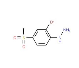 [2-Bromo-4-(methylsulfonyl)phenyl]hydrazine (CAS 849035-73-0) - chemical structure image