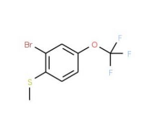 2-Bromo-4-trifluoromethoxythioanisole (CAS 951884-71-2) - chemical structure image