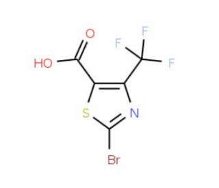 2-Bromo-4-trifluoromethyl-1,3-thiazole-5-carboxylic acid (CAS 162651-07-2) - chemical structure image