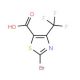 2-Bromo-4-trifluoromethyl-1,3-thiazole-5-carboxylic acid (CAS 162651-07-2) - chemical structure image