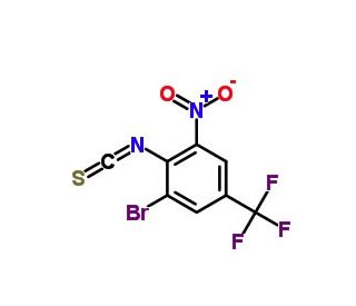2-Bromo-4-trifluoromethyl-6-nitrophenylisothio-cyanate - chemical structure image