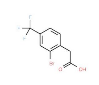 2-Bromo-4-(trifluoromethyl)phenylacetic acid (CAS 518070-15-0) - chemical structure image
