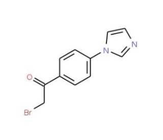 2-Bromo-4&prime;-(imidazol-1-yl)acetophenone (CAS 110668-69-4) - chemical structure image